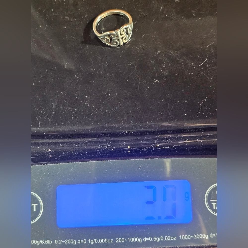 James Avery Sterling Cross Scroll Ring - image 5